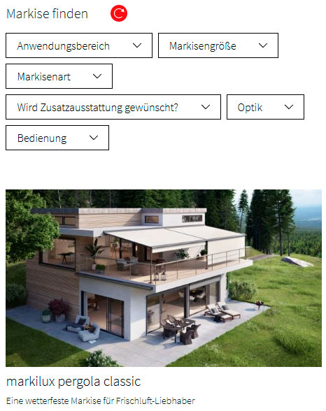 Markisen Konfigurator Image